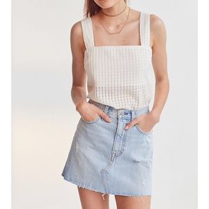 Levi’s deconstructed mini skirt